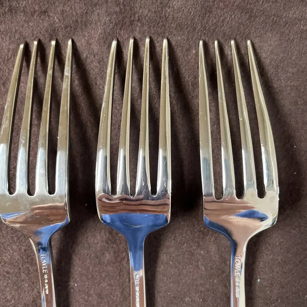 Towle Dinner Forks Boston Antique 18/8 Stainless Japan Flatware Lot of 3